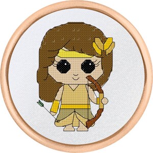 Artemis Goddess Cross Stitch Pattern - PDF Download