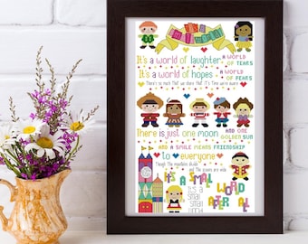 Small World Cross Stitch Pattern
