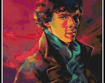 Sherlock Stickvorlage - Sherlock Holmes - Benedict Cumberbatch