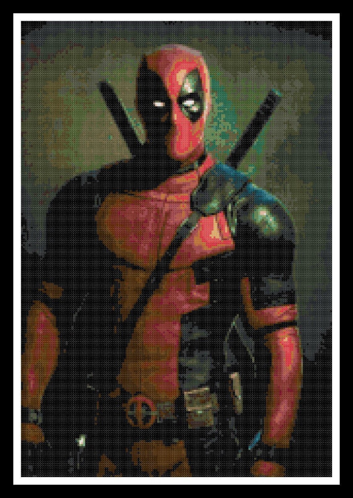 Deadpool Cross Stitch Pattern Marvel Deadpool PDF Etsy