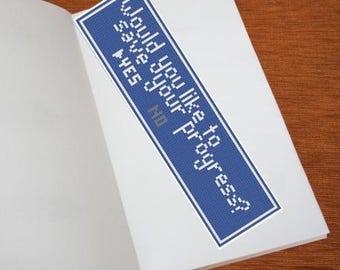 Bookmark Cross Stitch Pattern - Save Progress