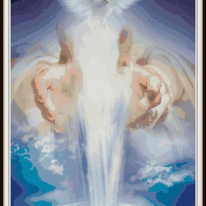 Religious Cross Stitch Pattern - Spiritual, Dove Cross Stitch - PDF Download