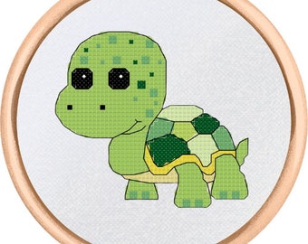 Turtle Cross Stitch Pattern - PDF Download