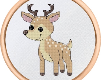 Deer Cross Stitch Pattern - PDF Download