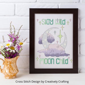 Stay Wild - Moon Child Cross Stitch Pattern - PDF Download