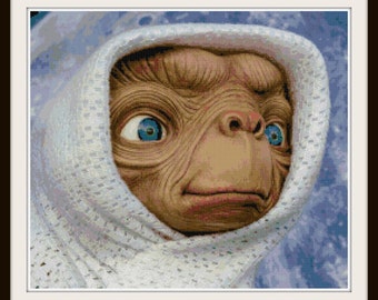 ET Cross Stitch Pattern - ET Phone Home - Alien