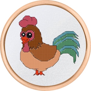 Rooster Cross Stitch Pattern - PDF Download