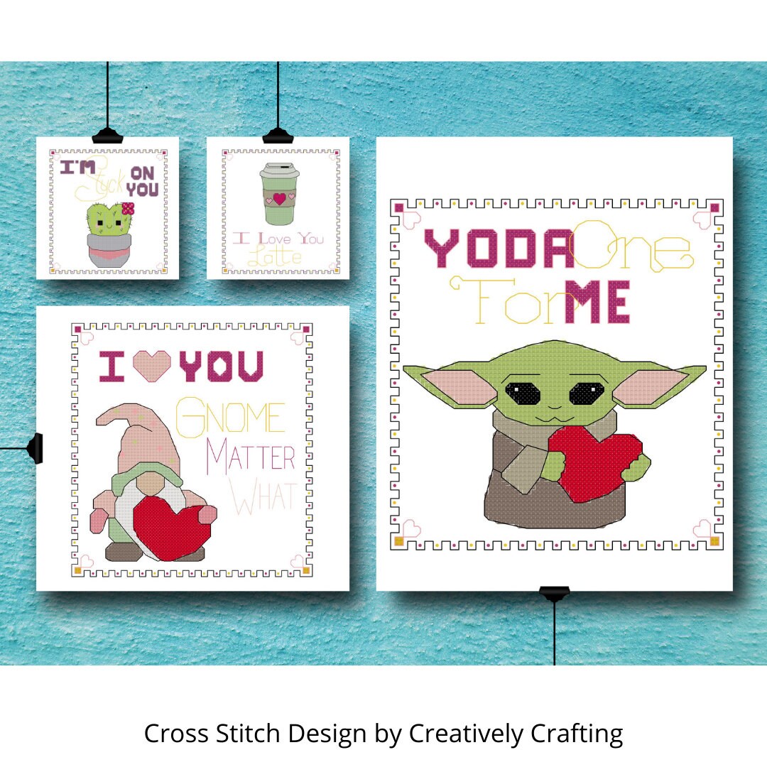 Valentine Cards Cross Stitch Pattern - Valentine's Day - PDF Download ...