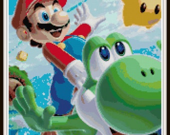 マリオクロスステッチ - マリオとヨッシーの楽しみ - PDF ダウンロード