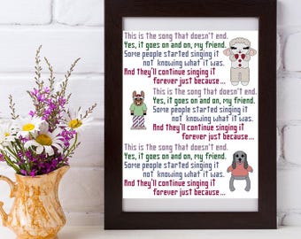 Lamp Chop Cross Stitch Pattern