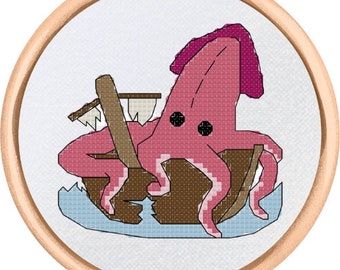 Kraken Cross Stitch Pattern - PDF Download