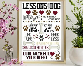 Lessons from the Dog Cross Stitch Pattern
