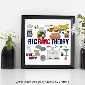 Big Bang Theory Cross Stitch Pattern - PDF Download - Bazinga Cross Stitch
