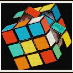 Rubix Cube Cross Stitch Pattern