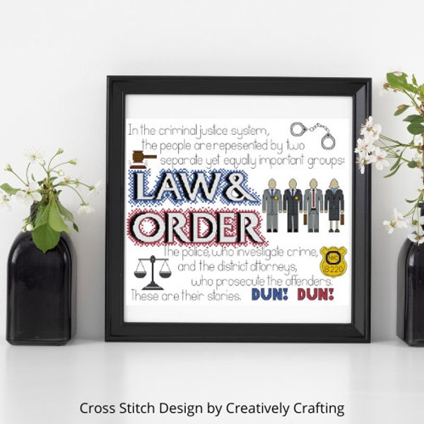 Law & Order Cross Stitch Pattern - PDF Download