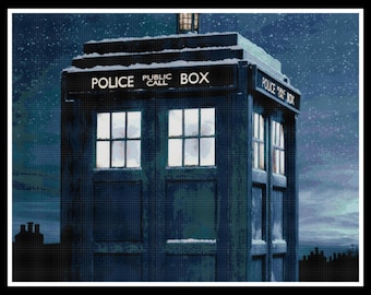 Doctor Who Cross Stitch Pattern - Dr Who - Tardis Cross Stitch Pattern - PDF Download