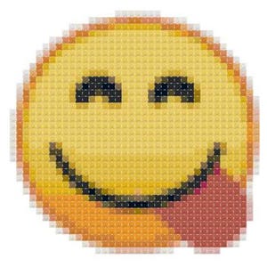 Emoji Cross Stitch Pattern - Emojis - Happy Face Cross Stitch - PDF ...