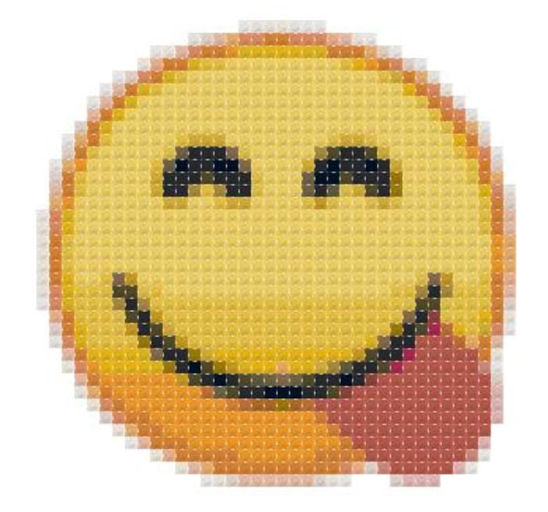 Emoji Cross Stitch Pattern Emojis Happy Face Cross Stitch Etsy