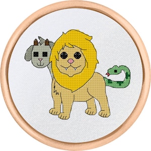 Chimera Cross Stitch Pattern - PDF Download