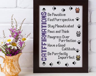 Cat Lover Cross Stitch Pattern