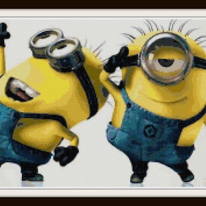 Minions Cross Stitch Pattern - Minions Dance - Love Minions - PDF Download