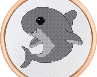 Shark Cross Stitch Pattern - PDF Download