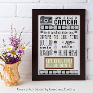 Camera Cross Stitch Pattern image 1