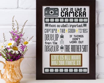 Camera Cross Stitch Pattern