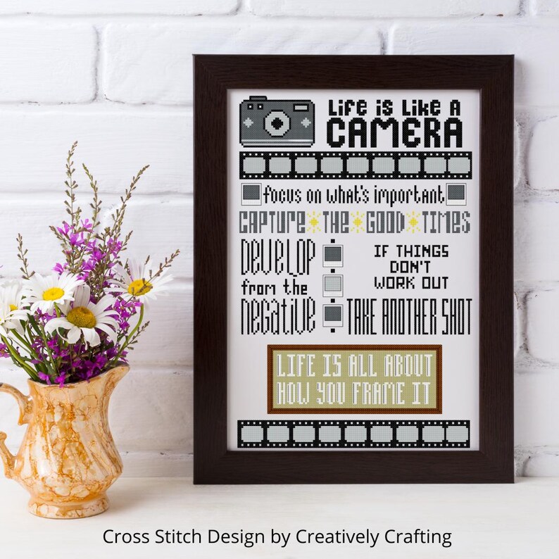 Camera Cross Stitch Pattern image 1