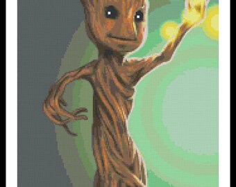 Guardians Of The Galaxy Cross Stitch Pattern Groot Rocket Etsy