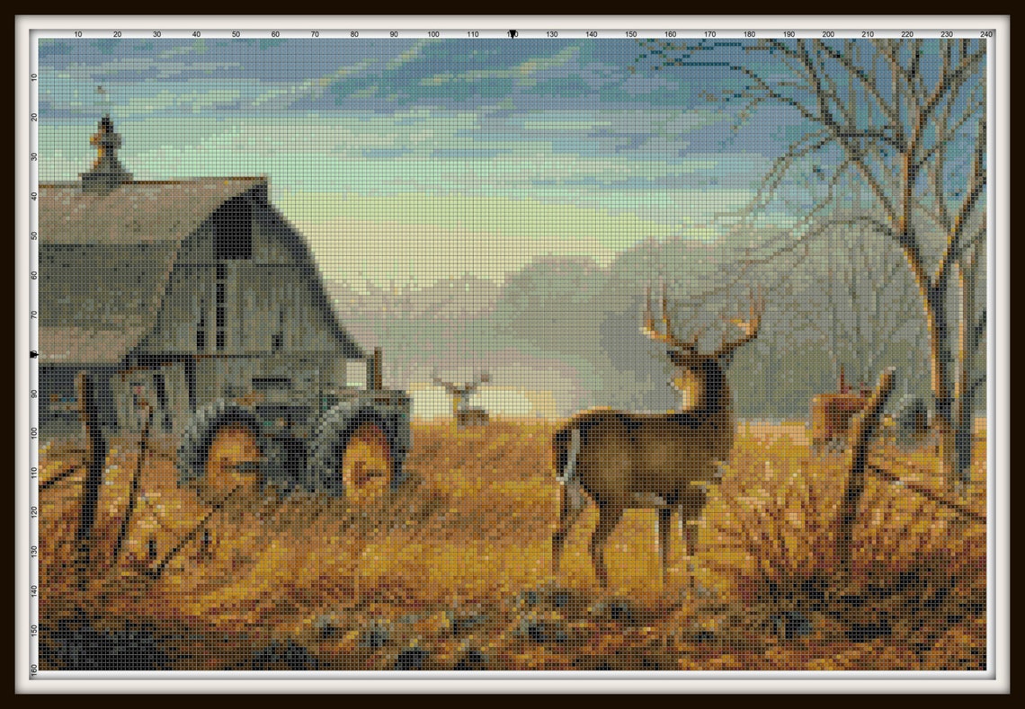 Deer Cross Stitch Pattern PDF Download Etsy