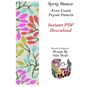 Peyote pattern Even Count Peyote Digital PDF Instant Download for Bracelet, Bookmark. Tapestry  or Artwork DIY handmade beadwork art craft