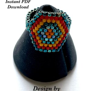 Ring Brick Stitch Pattern. Instant PDF Download. DIY Jewellery ...