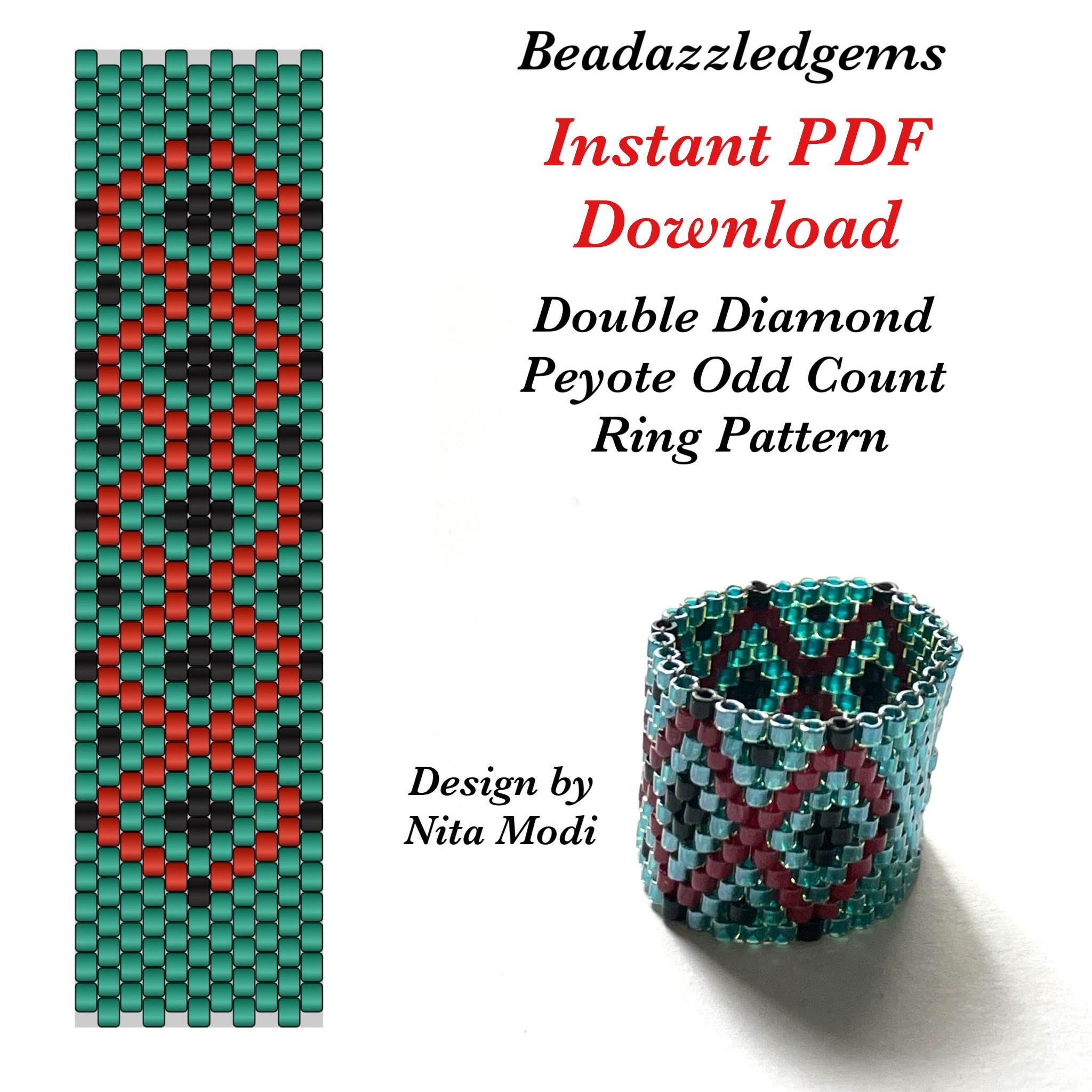 Peyote Odd Count Ring Pattern Instant PDF DIY Beadweave