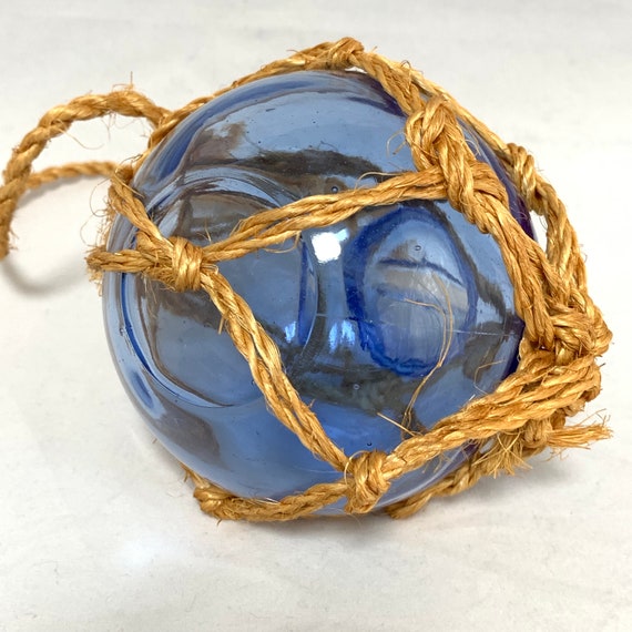 Japanese Fishing Float Glass Piggy Bank Vintage Coin Bank Ocean Decor Nautical Decor, Glass Bank Japanese Glass Float
