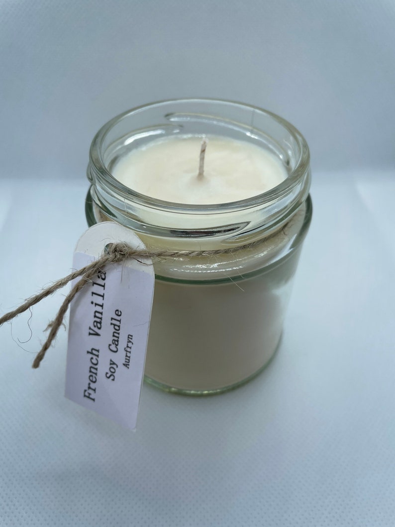 French Vanilla Scented Soy Wax Candle Gift, Vegan Gift, Natural Candle, Soy Wax Candle, Teacher Gift, Eco Friendly, Plastic Free Candle image 10