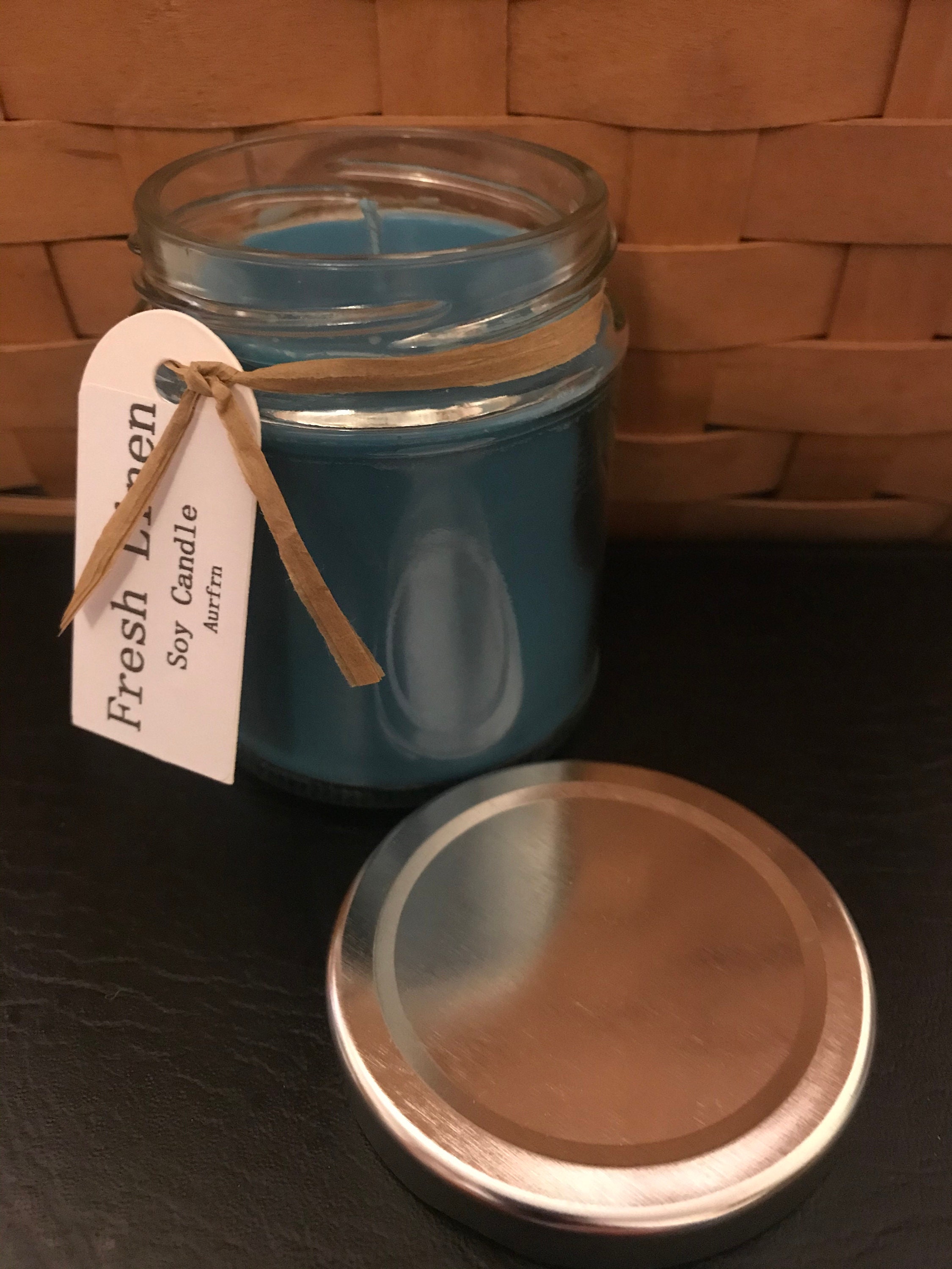 Fresh Linen Scented Soy Candle Vegan Gift Christmas Gift Etsy