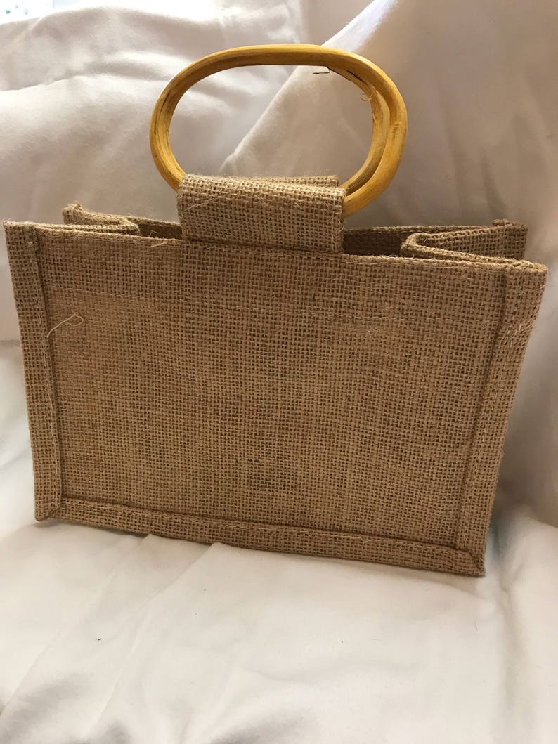 Window Jute Gift Bag Large, Gift Bag, Double Window, Wedding Favor Bag, Welcome Bag, Favors Bag, Rustic Gift Bag, Burlap Bag, Eco Friendly image 2