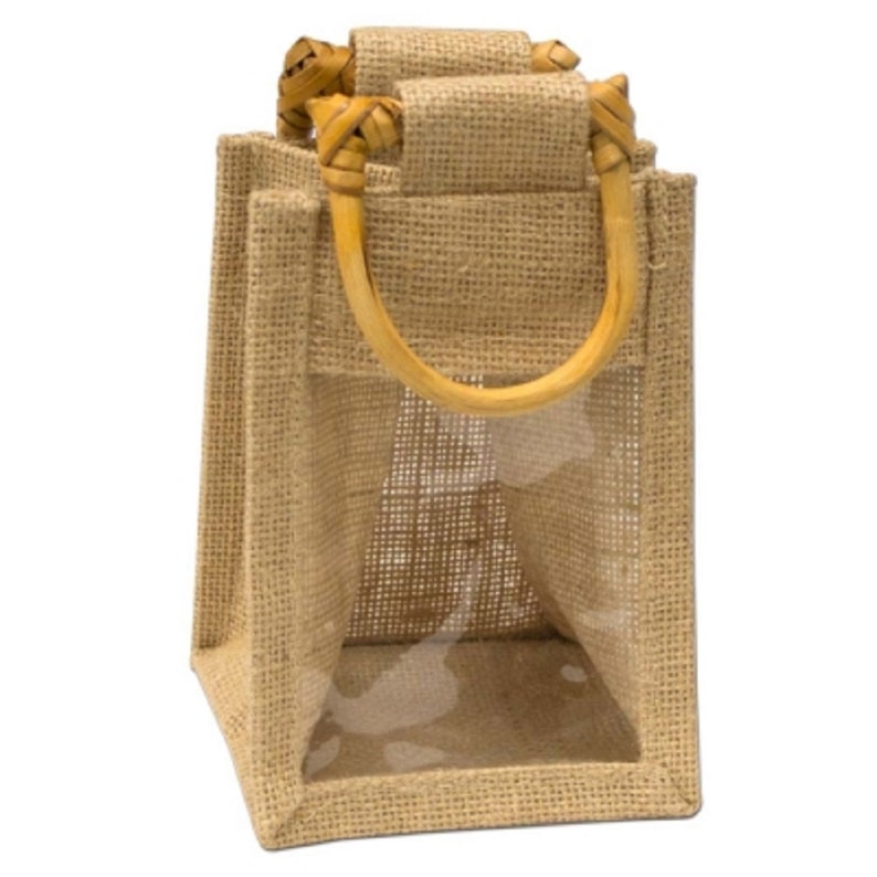 Jute Window Gift Bag Jam Gift Bag Natural Gift Bag Tote Etsy