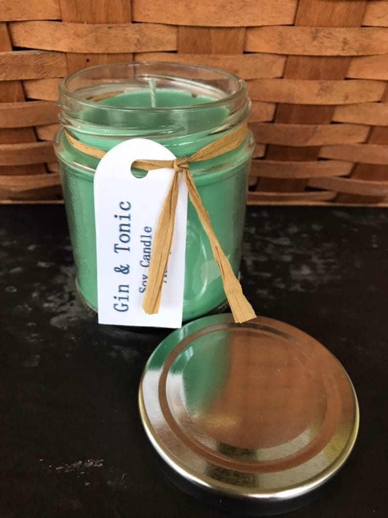 Gin & Tonic Scented Soy Candle Candle Gift Vegan Gift Etsy
