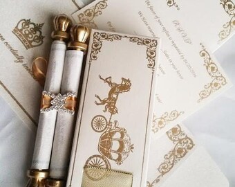 scroll invitation etsy