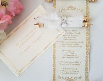 scroll invitation etsy