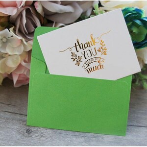 Mini Thank You Cards Message cards, wedding cards, party cards, greeting cards, elegant cards Set of 25 image 4