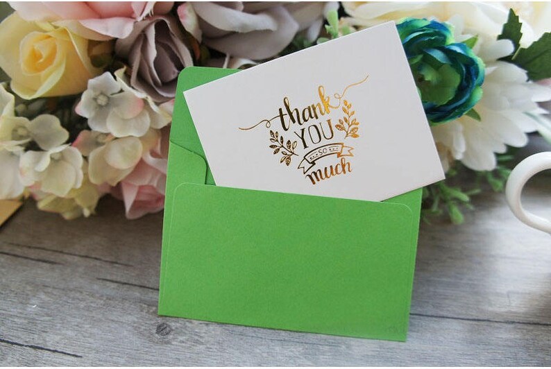 Mini Thank You Cards Message cards, wedding cards, party cards, greeting cards, elegant cards Set of 25 image 4