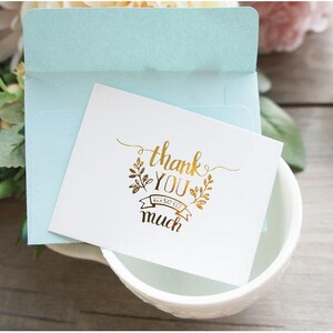 Mini Thank You Cards Message cards, wedding cards, party cards, greeting cards, elegant cards Set of 25 image 3