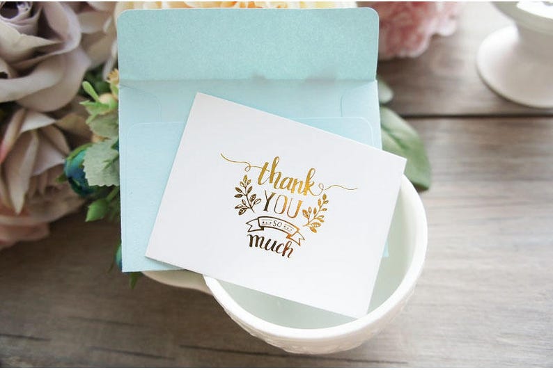 Mini Thank You Cards Message cards, wedding cards, party cards, greeting cards, elegant cards Set of 25 image 3
