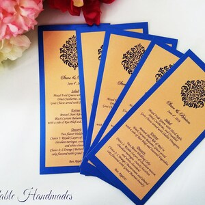 Royal Theme Menu of Program Card - Set van 25, Programmakaart, Menukaart, Koninklijk Thema, Unieke Kaarten, Thema-uitnodigingen, Tafelkaarten