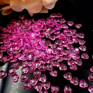 600 piezas de género revelan confeti de corazón acrílico, confeti de corazón rosa, confeti de corazón azul claro, rellenos de florero, decoración de fiesta, confeti de mesa