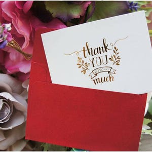 Mini Thank You Cards Message cards, wedding cards, party cards, greeting cards, elegant cards Set of 25 image 5