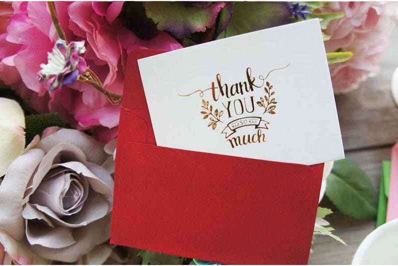 Mini Thank You Cards Message cards, wedding cards, party cards, greeting cards, elegant cards Set of 25 image 5